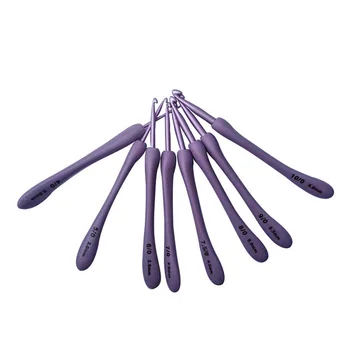 8PCS Modni Purple Kvačkanje Kljuke, Plastični Ročaj Nastavite Pletenje Igle Za Klobuke Puloverji Nogavice, Rute Tkanje