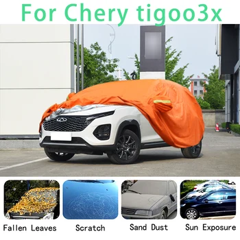 Za Chery tigoo3x Nepremočljiva avto prevleke super za zaščito pred soncem prah, Dež avto Toča preprečevanje auto zaščitna