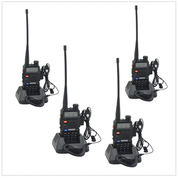4PCS/Veliko baofeng dualband UV-5R walkie talkie radio dual display 136-174/400-520mHZ dvosmerni radijski z brezplačno slušalka BF-UV5R