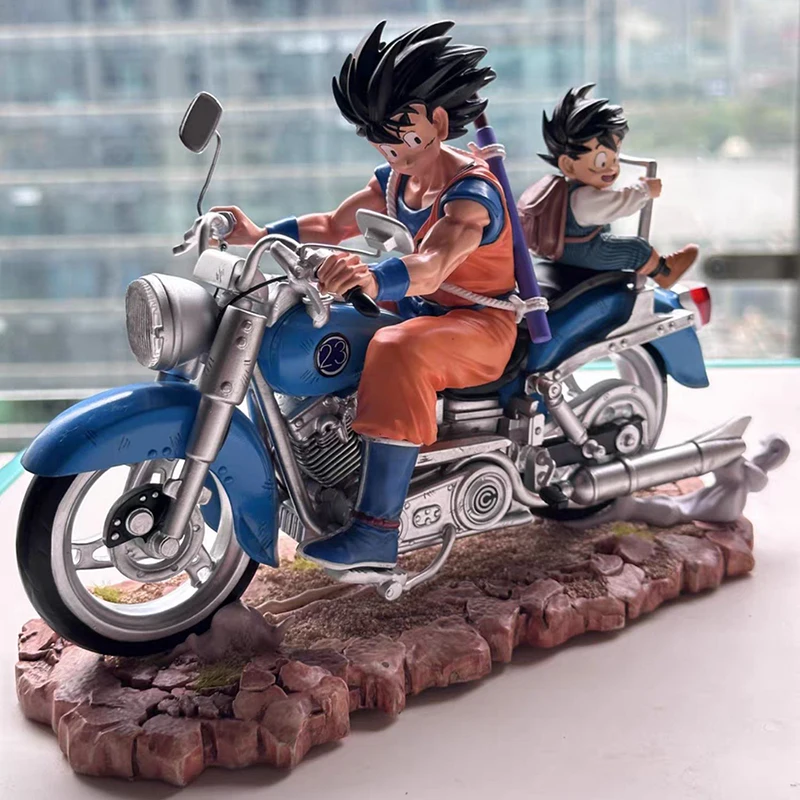 15 cm Anime Dragon Ball Dejanje Slika Gk Motocikel Sina Sin Zečić Oče In Sin Slika Pvc Zbirka Model Igrače Otroci Darila