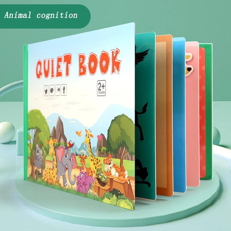 Otrok Montessori Prilepite Mirna Knjiga Moj Prvi Zaseden Knjiga Zaseden Knjige Števila Živali Ujemanje Puzzle Igra Izobraževalne Igrače, Darila