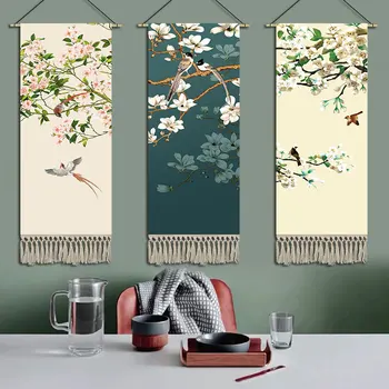 Kitajski Slog Poiščite Slikarsko Platno Cvet Soba Dekor Estetske Wall Art Plakat, Dnevna Soba, Spalnica Dekoracijo Doma Tapiserija