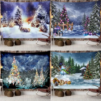 Christmas tree okraski darilo tiskanje tapiserija doma, dnevna soba, spalnica dekoracijo sten ozadju krpo tapiserija