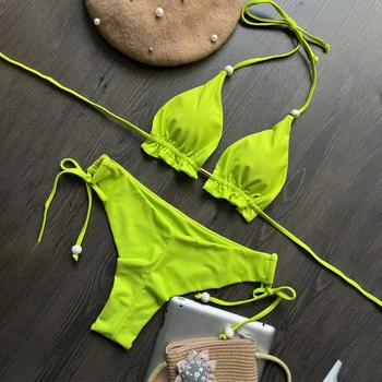 Seksi Ženske Bikini Komplet Barva Push Up Kopalke Bikini Brazilski Bikini Komplet Poletnih Kopalk Beach Nositi Kopalke