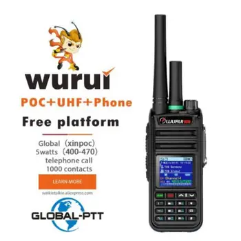 Wurui 918 global-pg POC UHF Telefon 4g walkie talkie Two-way radio radio radioamaterske postaje, Mobilni telefon za dolge razdalje 100 km oddaljenost