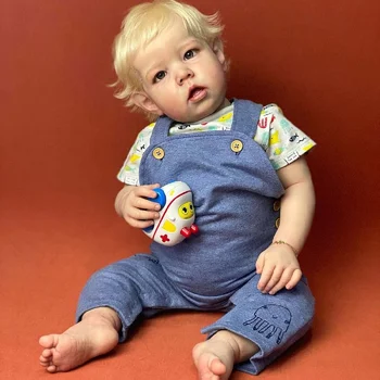 Liam 70 CM Bebé Prerojeni Lutke Ročno Poslikane Prerojeni Baby Toddler S Koreninami Blond Lase Lutka Igrače Za Otroke Muñecas, ki so Prerojeni