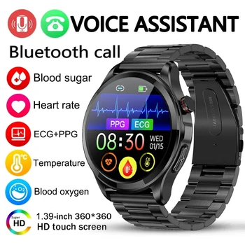 2023 Nov EKG+PPG Brez Invazivne Glukoze v Krvi Pametne ročne Ure Moške Bluetooth Klic Ura Srčni utrip Zdravja Pametno Gledati Za Android IOS