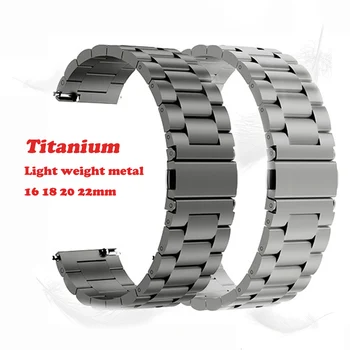 Titanium v Kovinski Trak 22 mm 20 mm 16 mm 18 mm Watch Band Hitro Sprostitev Univerzalnega Zapestnica Pametno Gledati Zamenjava Poslovnih Manžeta