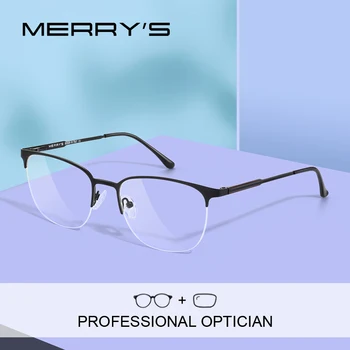 MERRYS DESIGN Ženske Recept Očala Retro Očala za Kratkovidnost Unisex Modna Okvirji Pol Okvirji Optičnih Očal S2122PG