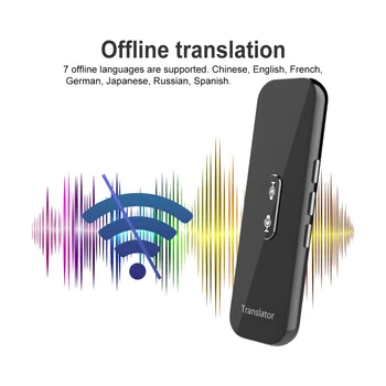 G6X Instant Glas Prevajalcev Prenosni Inteligentni Tolmačev Realnem Času, Govorni Brezžični 137 Jezikov Prevajalec Črna