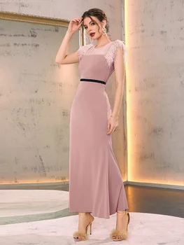 Ženske Priložnostne Elegantno Maxi Dolge Obleke 2023 Novo Poletje Brez Rokavov Šiv Tassel Slim Formalno Turški Večer Stranka Haljo Vestidos