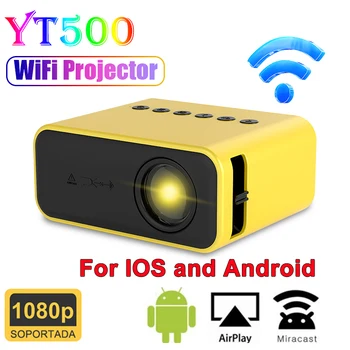 YT500 Mini Projektor Led za Domači Kino Video Projektor Podpira 1080P Prenosni USB Video Projektor za Domači Kino Otrok Darilo Kino