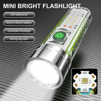 Mini Super Svetla LED Svetilka Močno Svetlobo USB Polnilna Luč na Prostem Nepremočljiva Močan Baklo Žaromet
