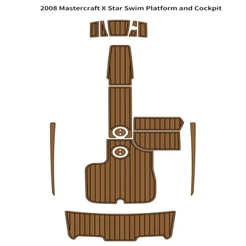 2008 Mastercraft X Star Plavati Platformo Kokpitu Pad Čoln EVA Peno, Teak Krova Nadstropje